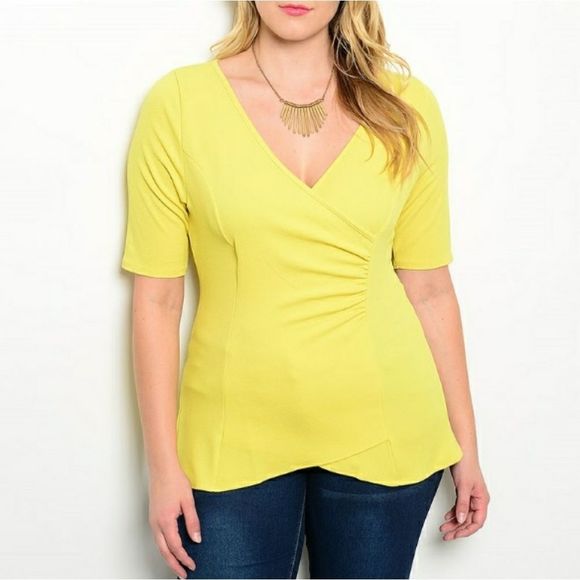 Side Ruched Top - Plus Size - Picture 1 of 4